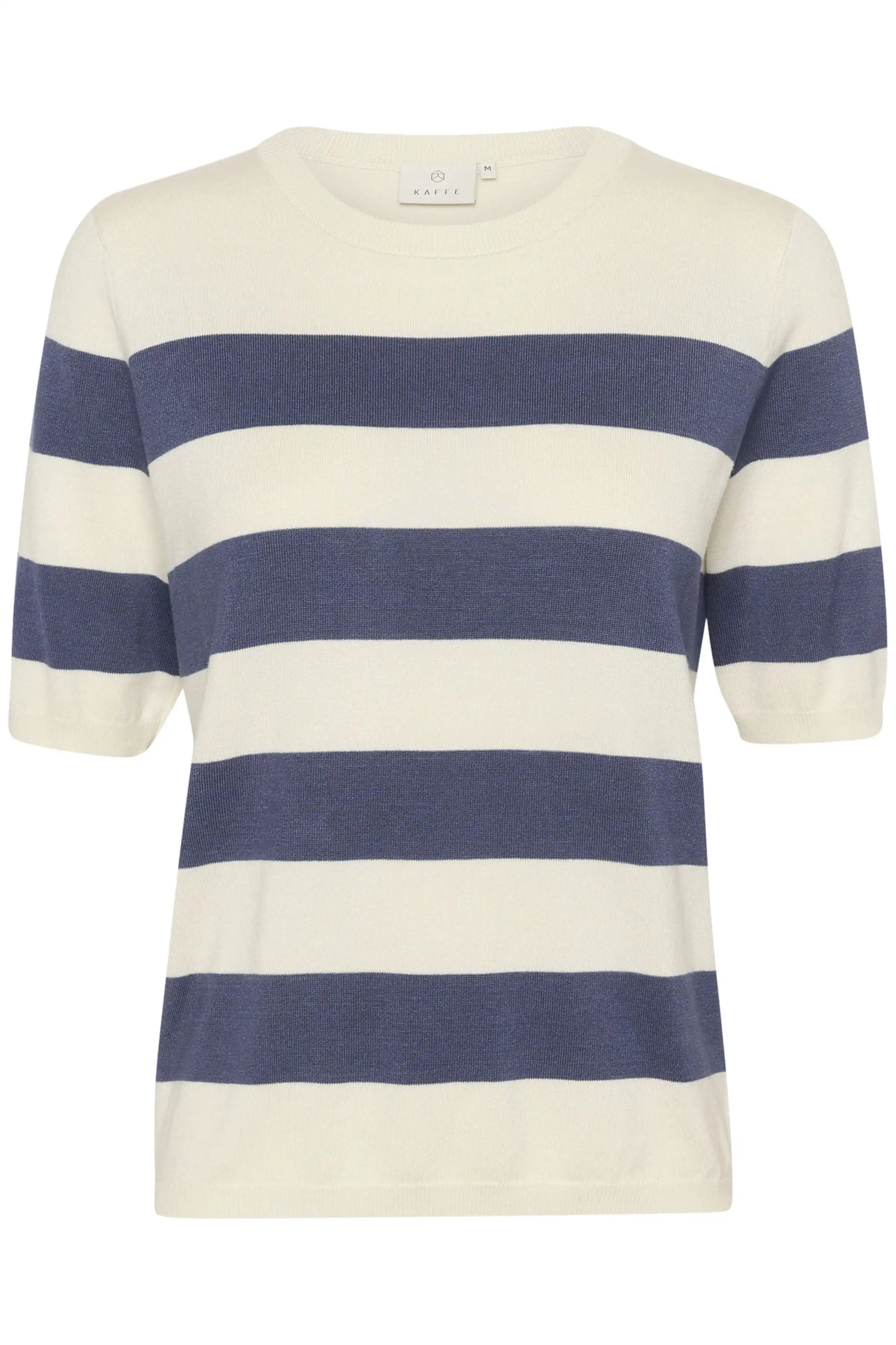 KAFFE Kurzarmpullover KAlizza in der Farbe Indigo Blue/White