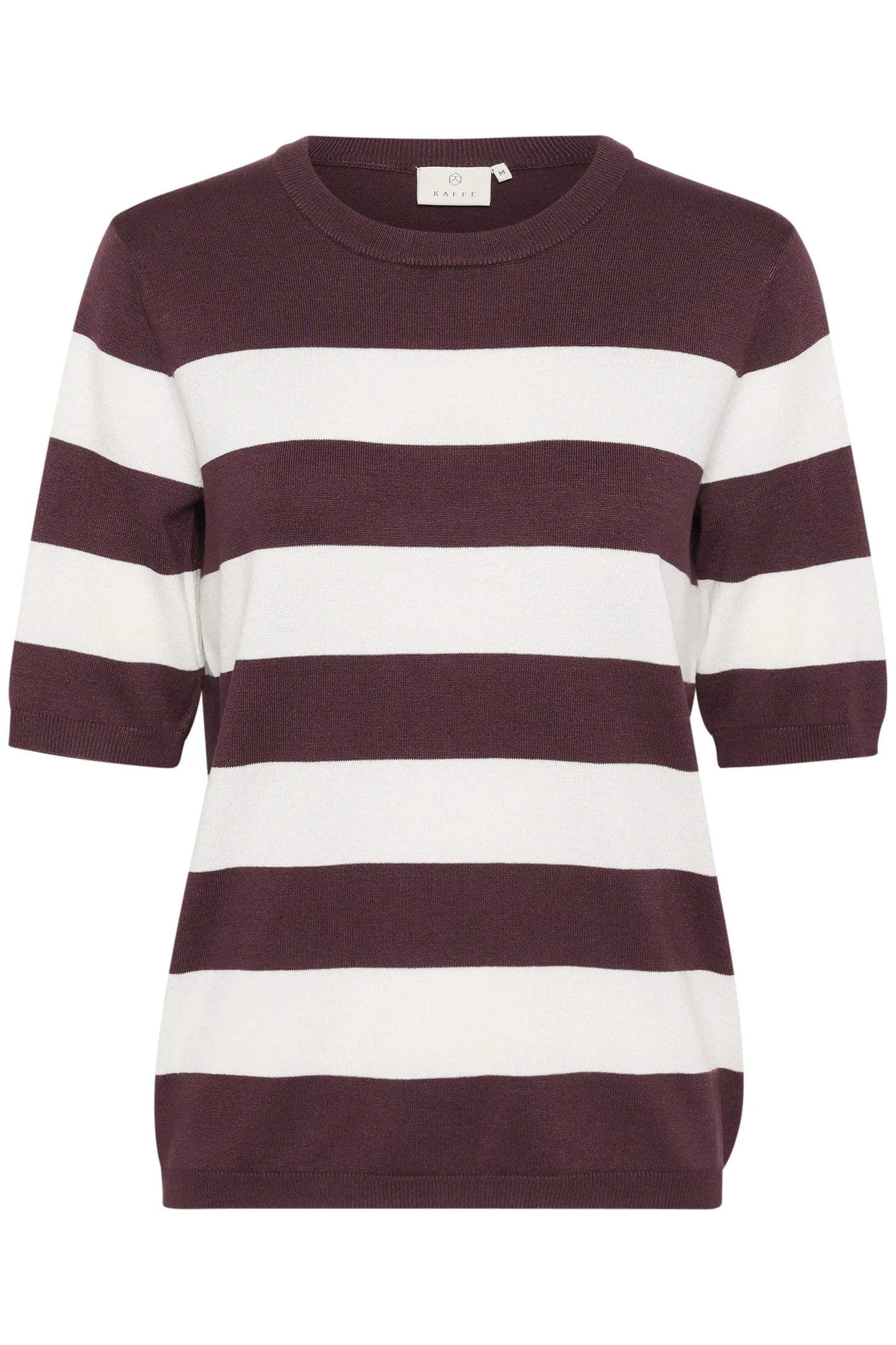 KAFFE Kurzarmpullover KAlizza in der Farbe Fudge/Chalk