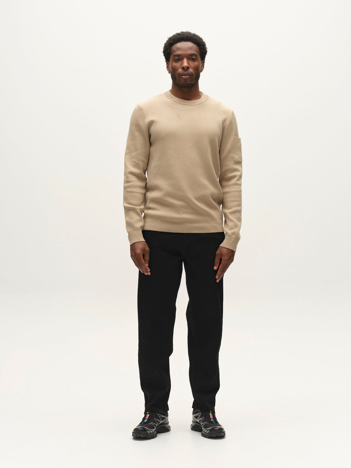 Gabba GABadriel O-Neck Lume LS Knit in der Farbe Sand Crocker