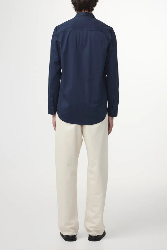 NN. 07 Bio Baumwoll Hemd Elian 5320 in der Farbe Navy Blue