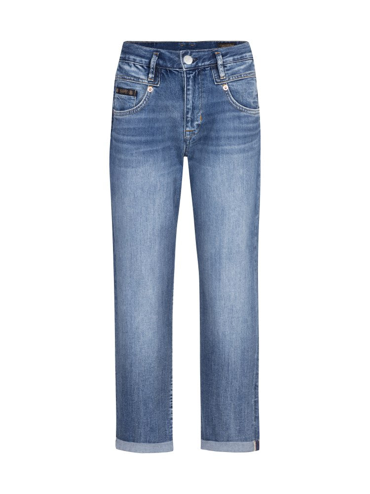 Herrlicher Breezy Cropped Organic Denim Jeans Navy