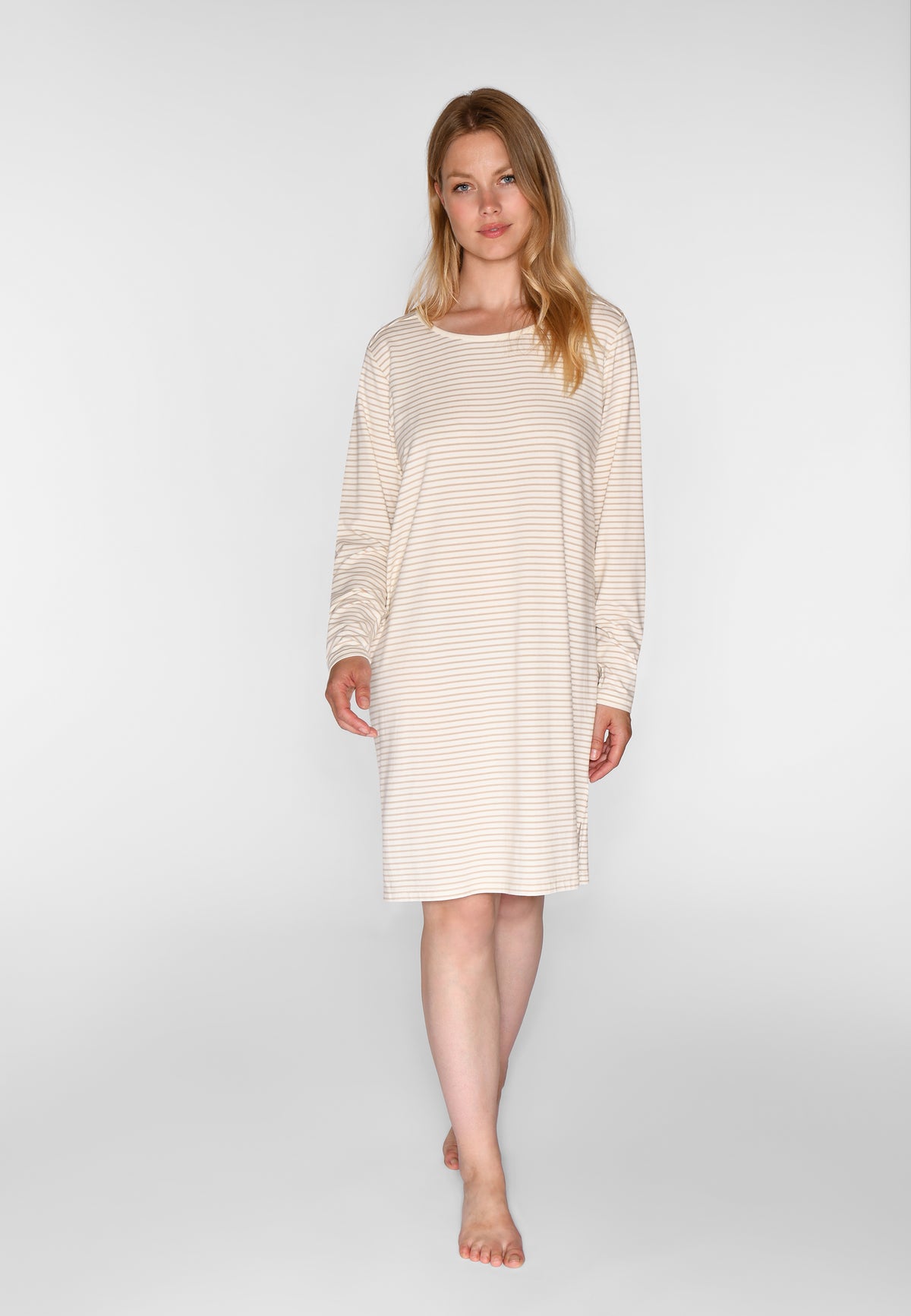 CCDK Bea L/S Dress Cement Stripe