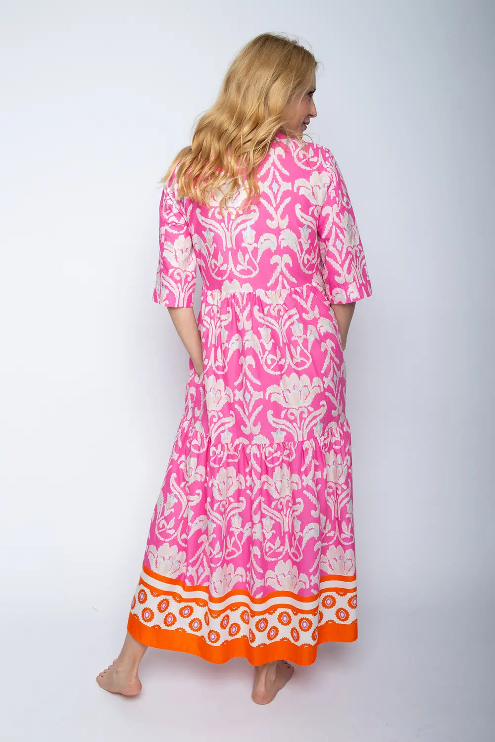 Emily Van Den Bergh Langes Boho Kleid Pink