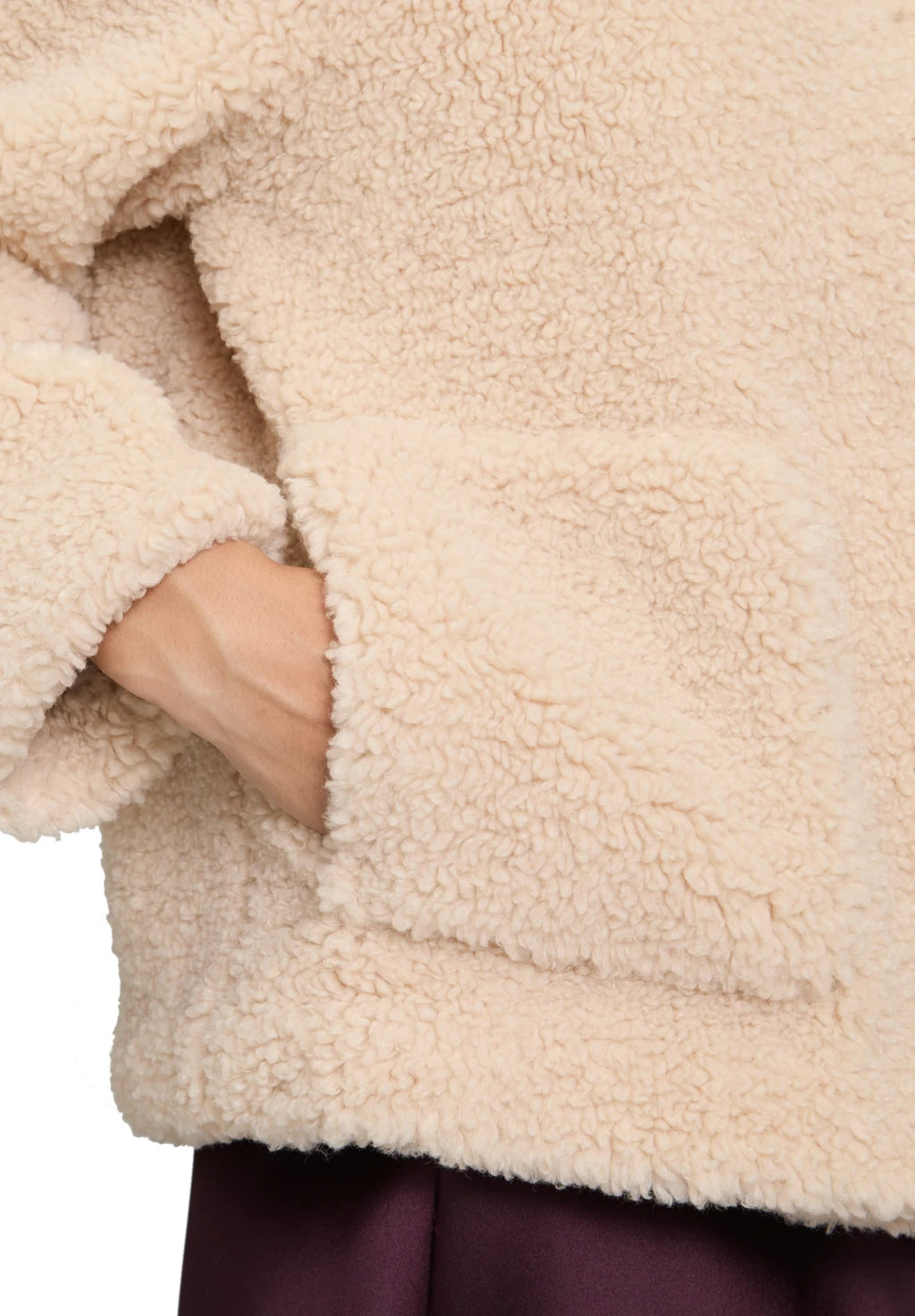 Cartoon Plüschjacke Beige