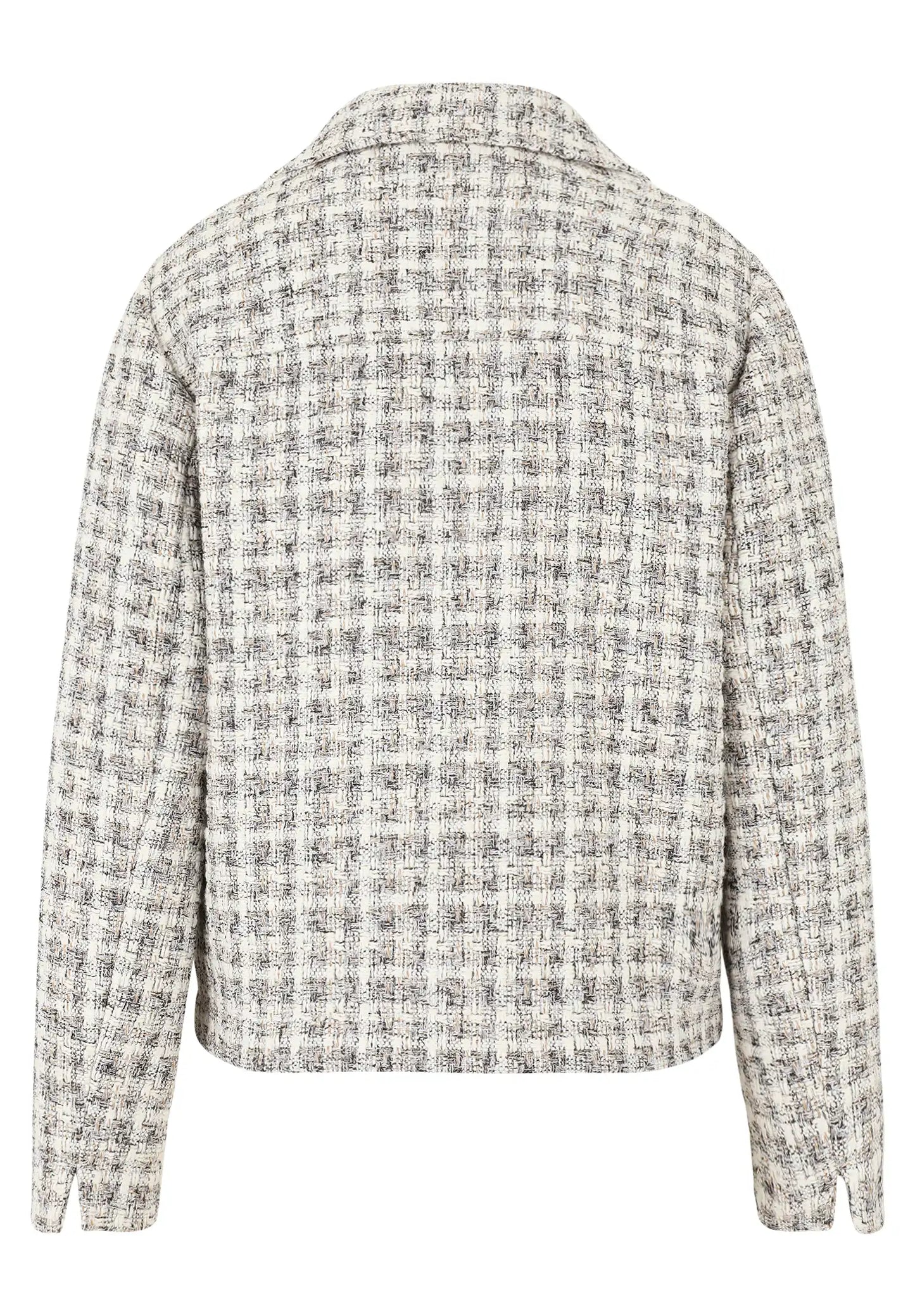 Cartoon Tweed Blazer White Camel