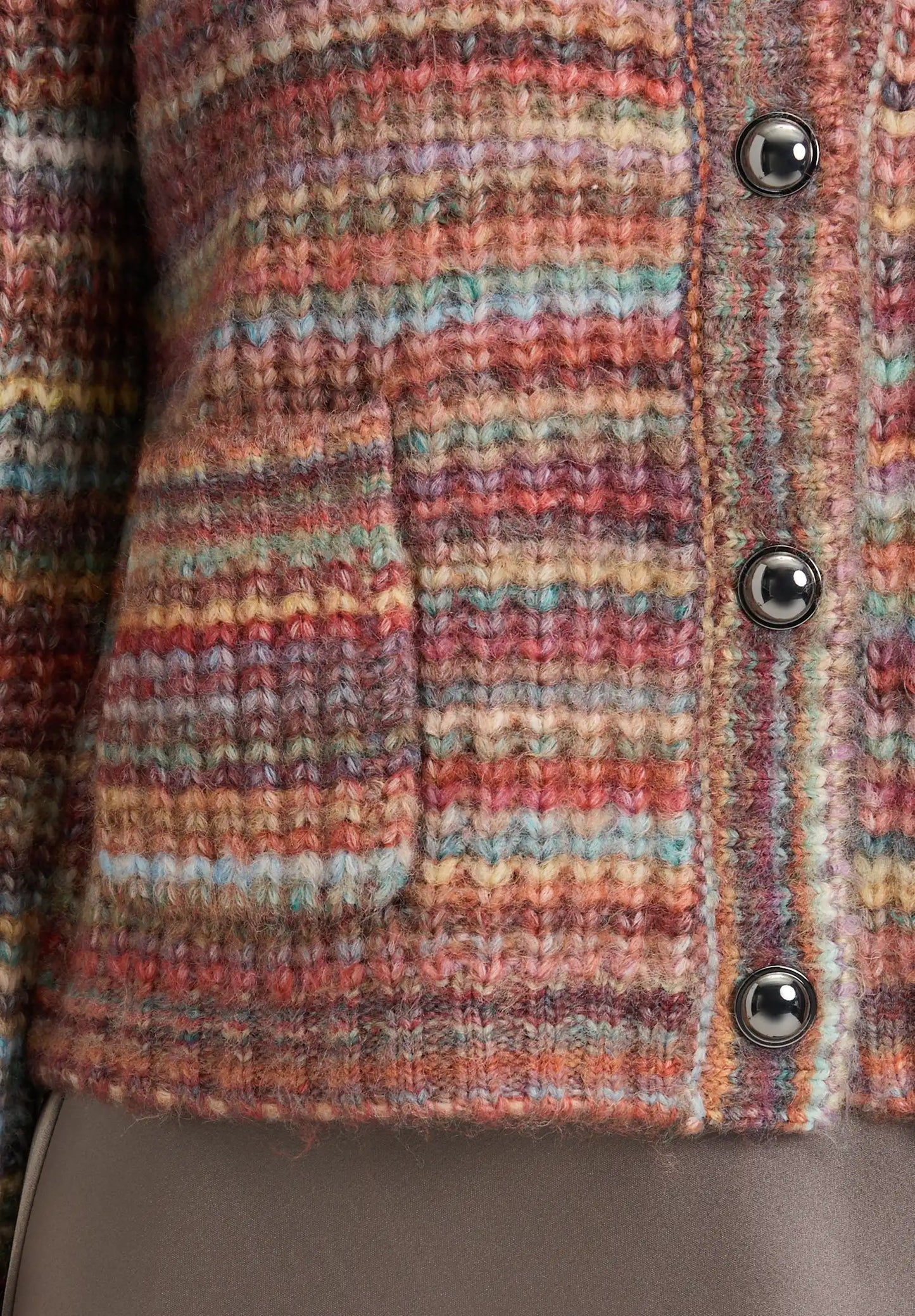 Cartoon Strickjacke Bunt