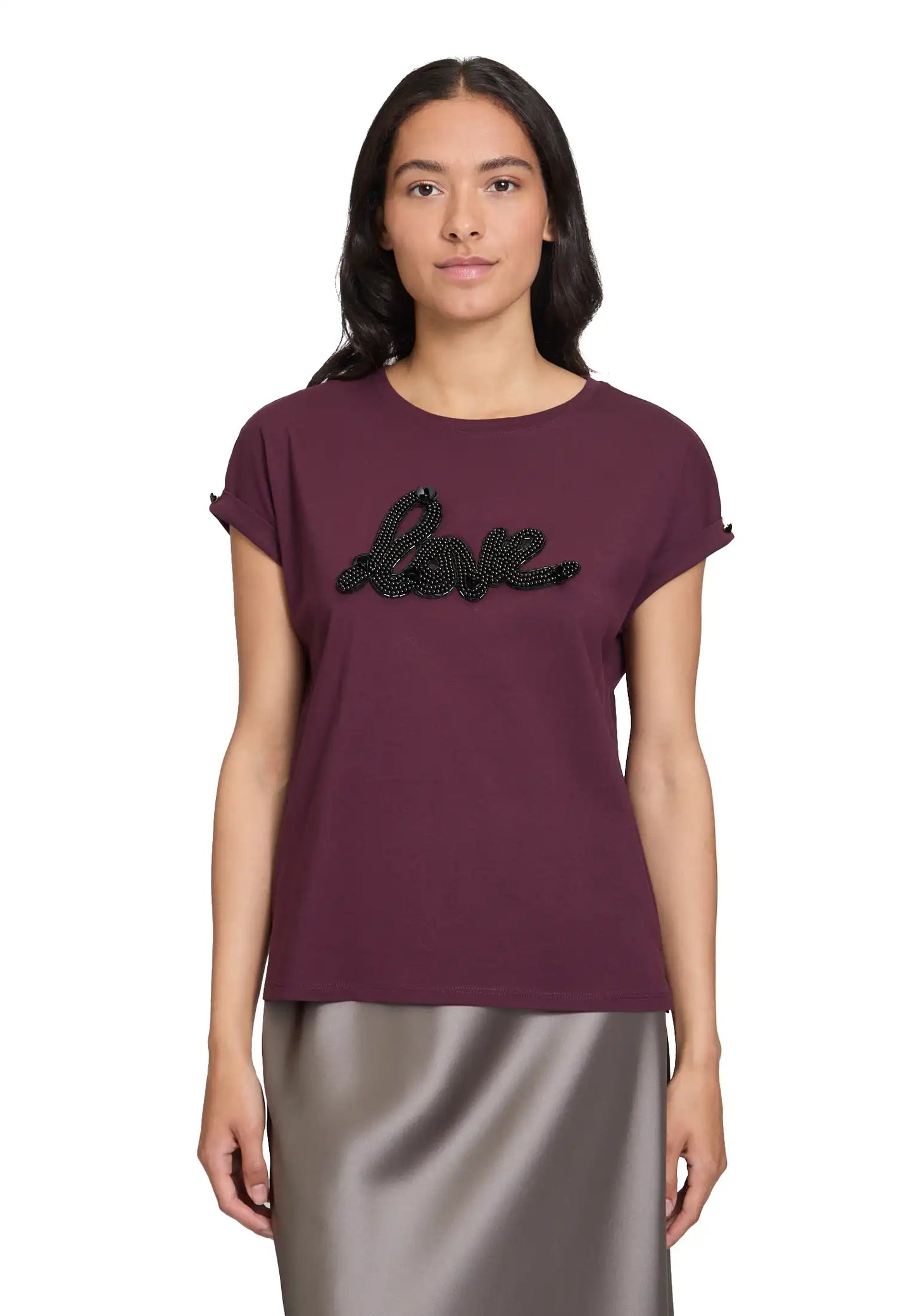 Cartoon Baumwollshirt Patch Purple/Black