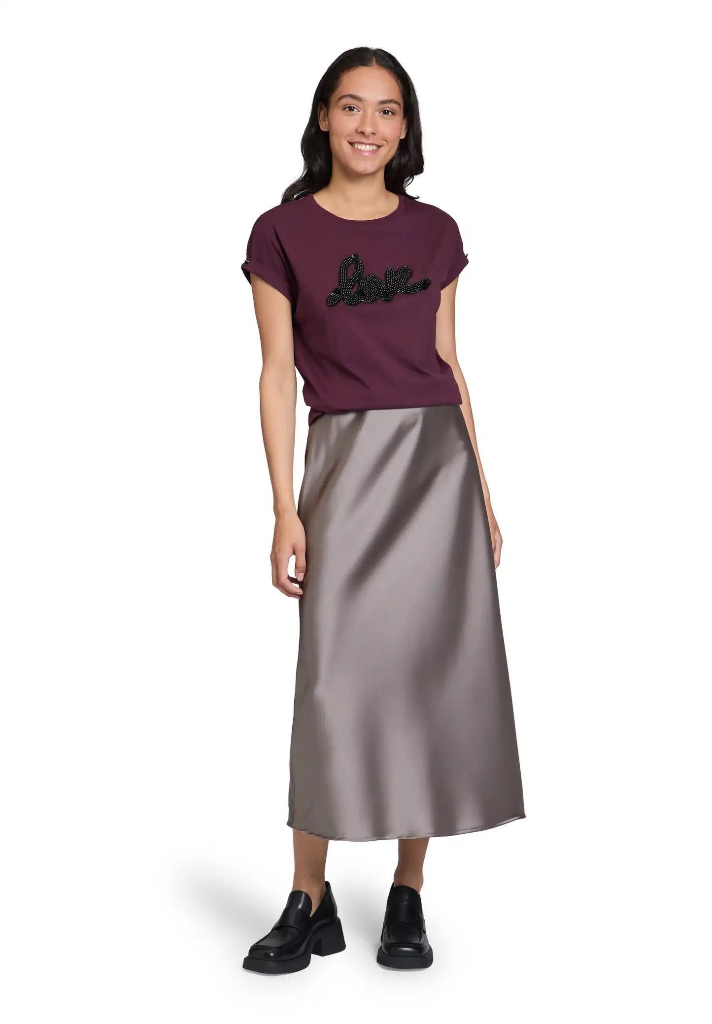 Cartoon Baumwollshirt Patch Purple/Black