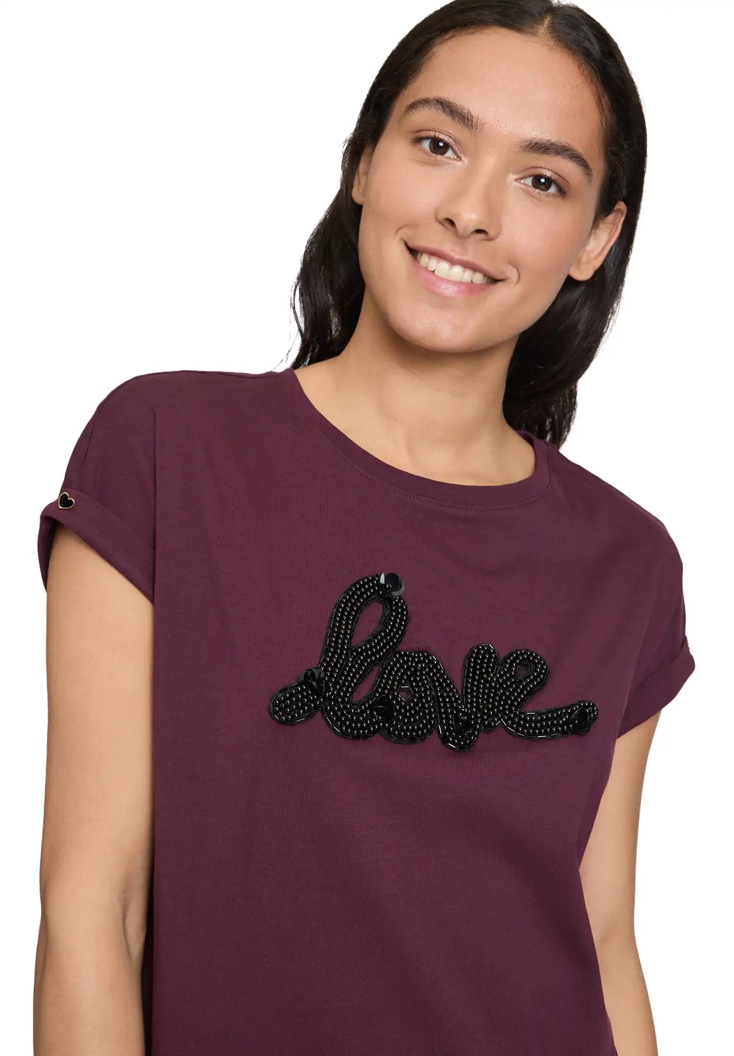 Cartoon Baumwollshirt Patch Purple/Black