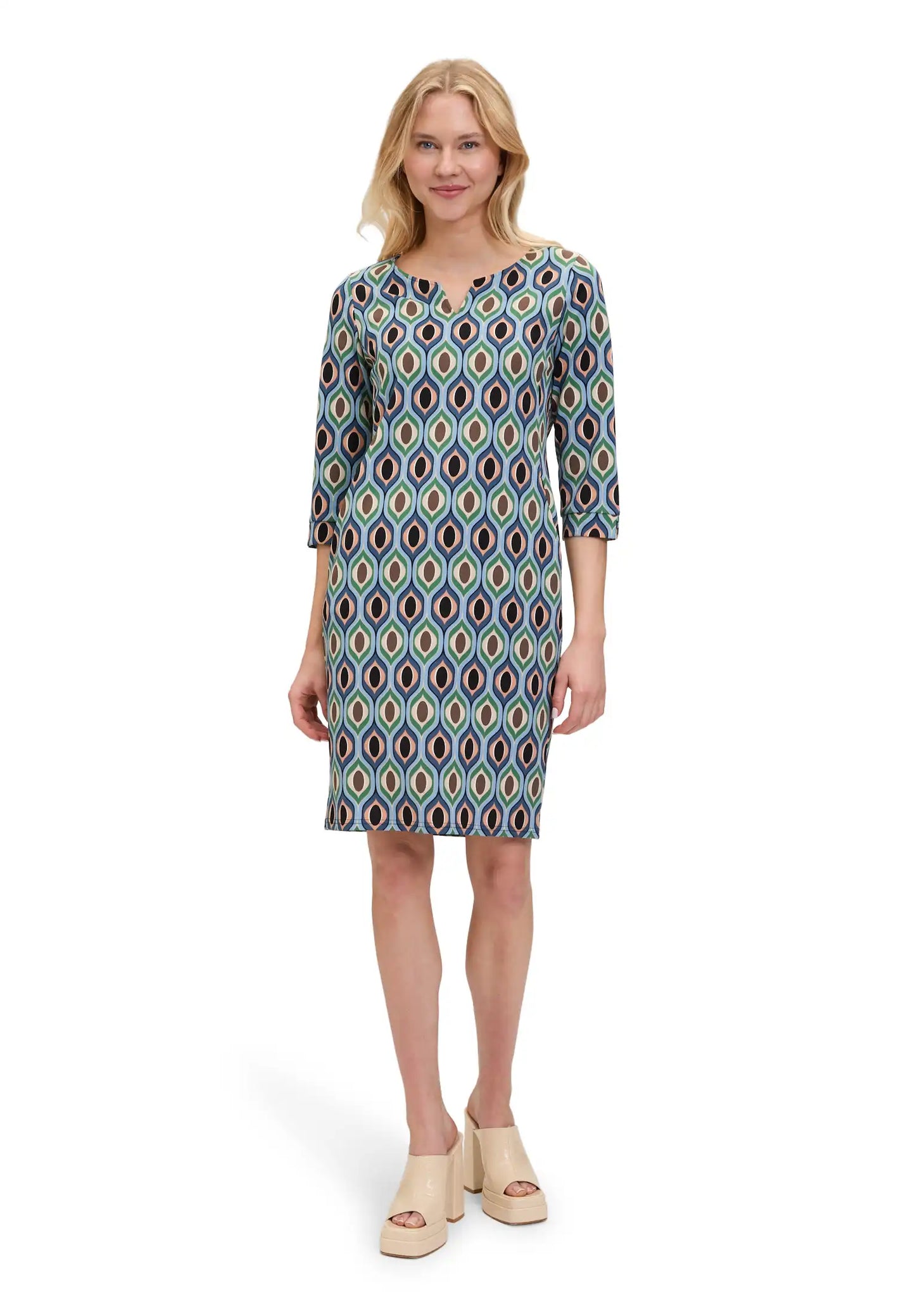 Cartoon Kleid Blue Green