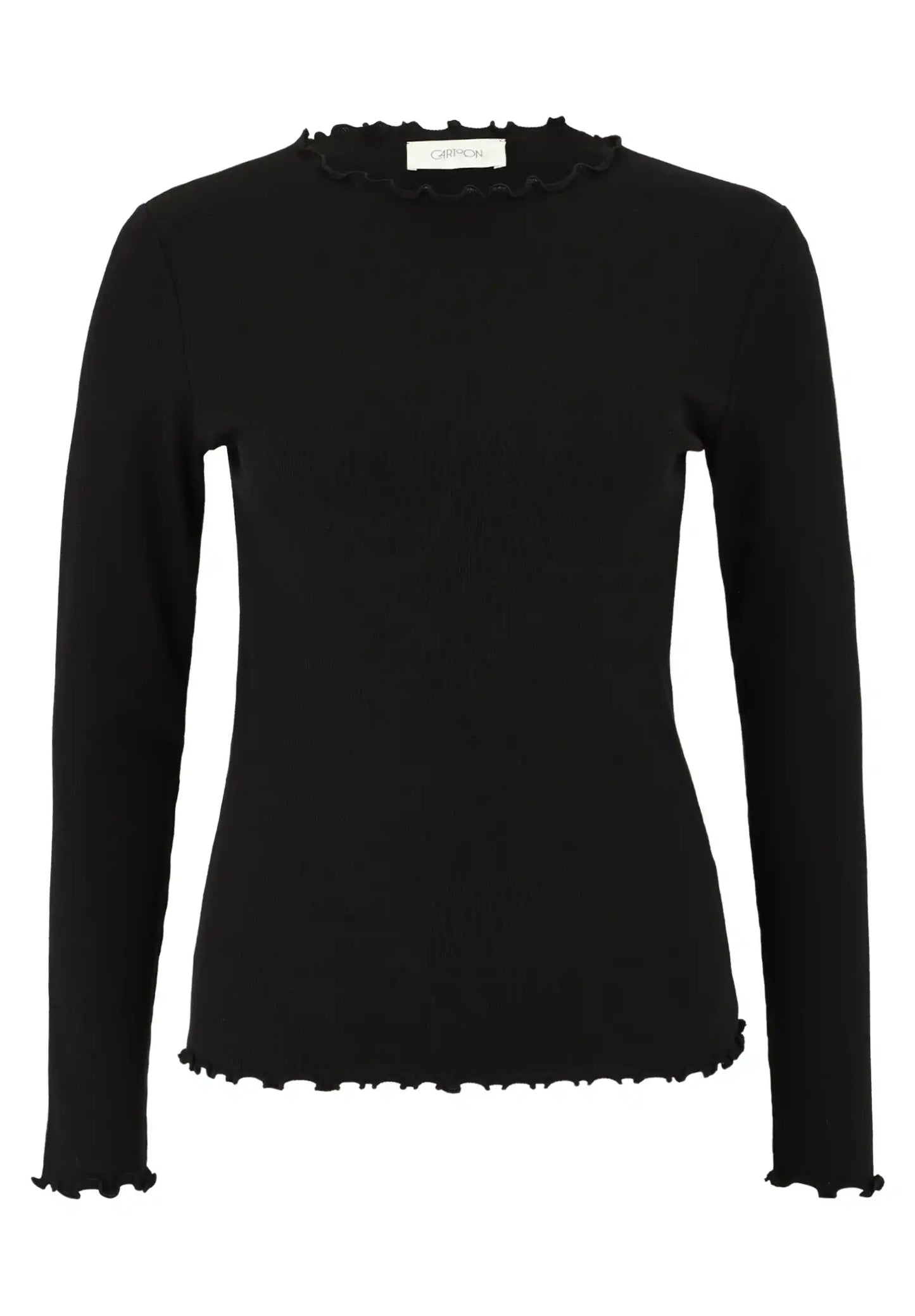 Cartoon Langarm-Shirt schwarz 9045