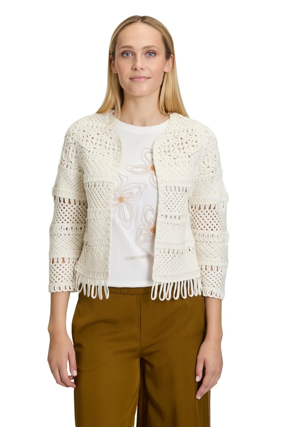 Cartoon Casual-Strickjacke Beige