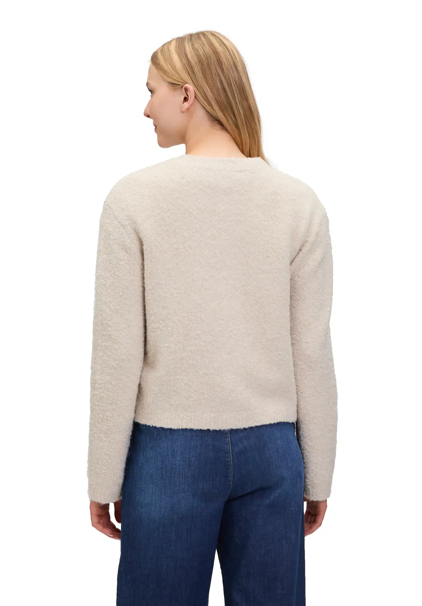 Cartoon Knit Cardigan Pumice Stone