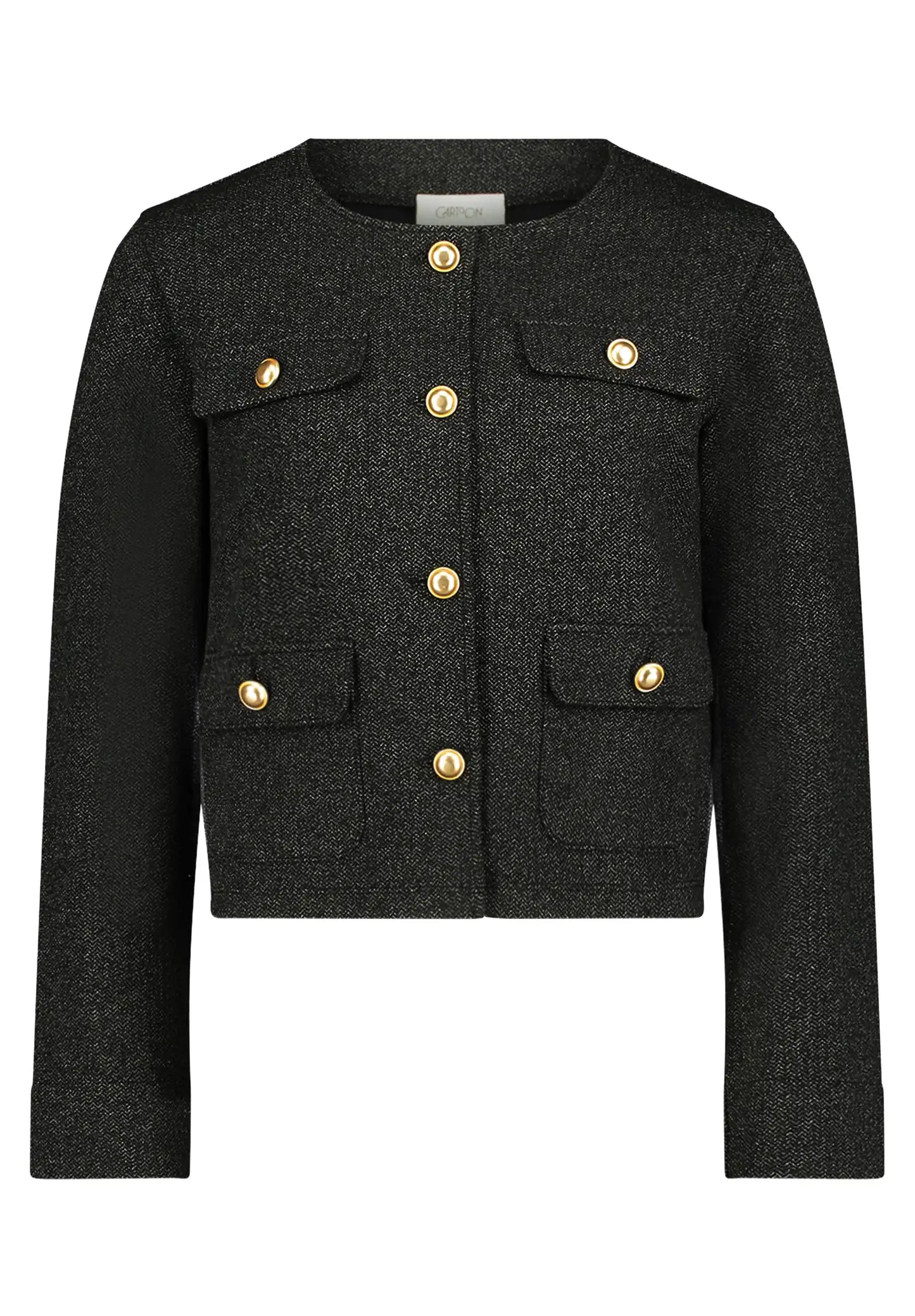 Cartoon Blazer-Jacke Grau/Schwarz