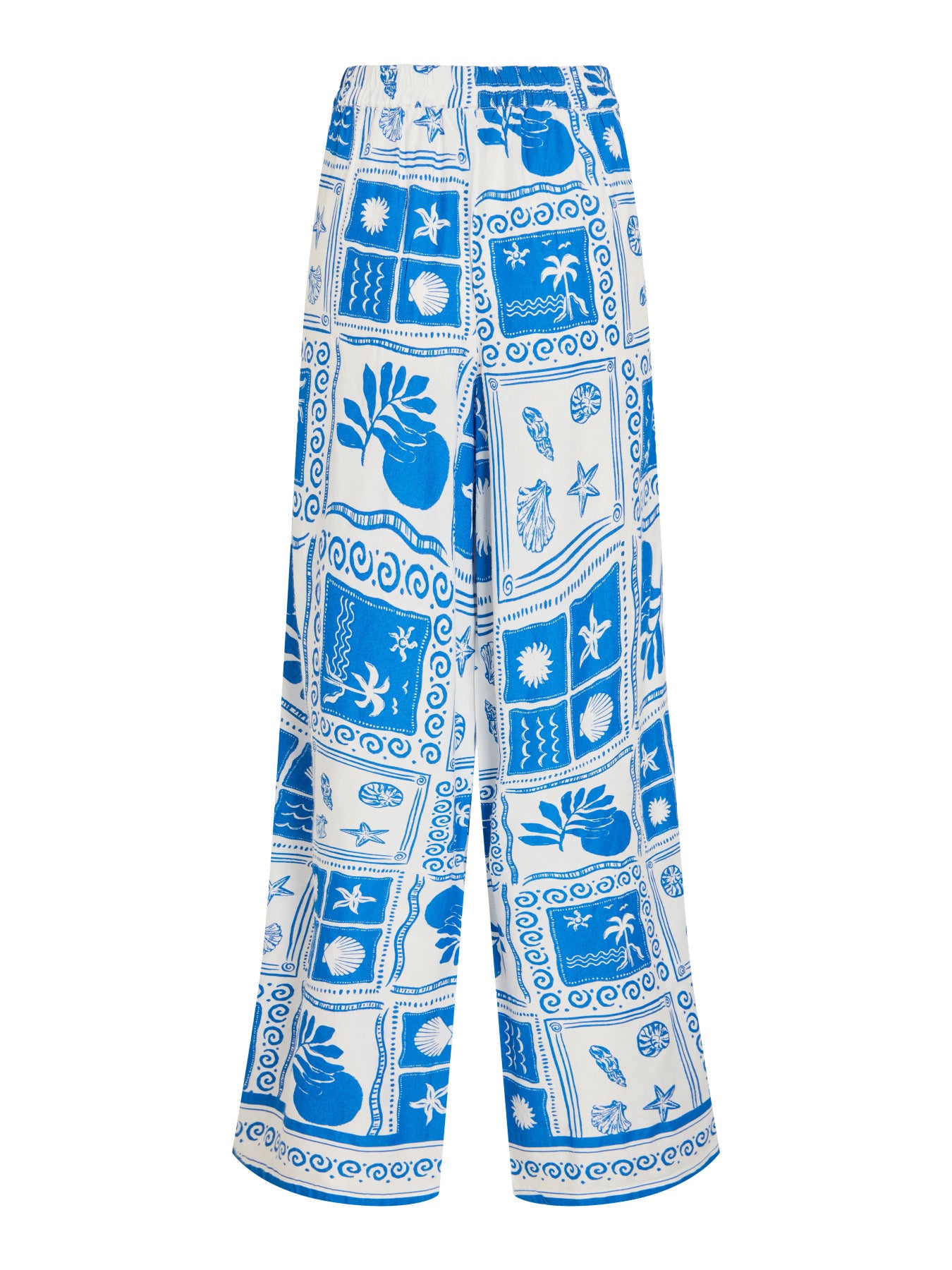 Vila Hose VIJOSIA SCA HW WIDE PANTS - Victoria Blue SCA