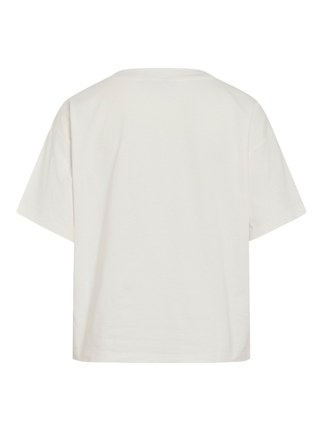 Vila T-Shirt VINORANI PATCH O-NECK S/S T-SHIRT - Snow White EMB MAUVEGLOW