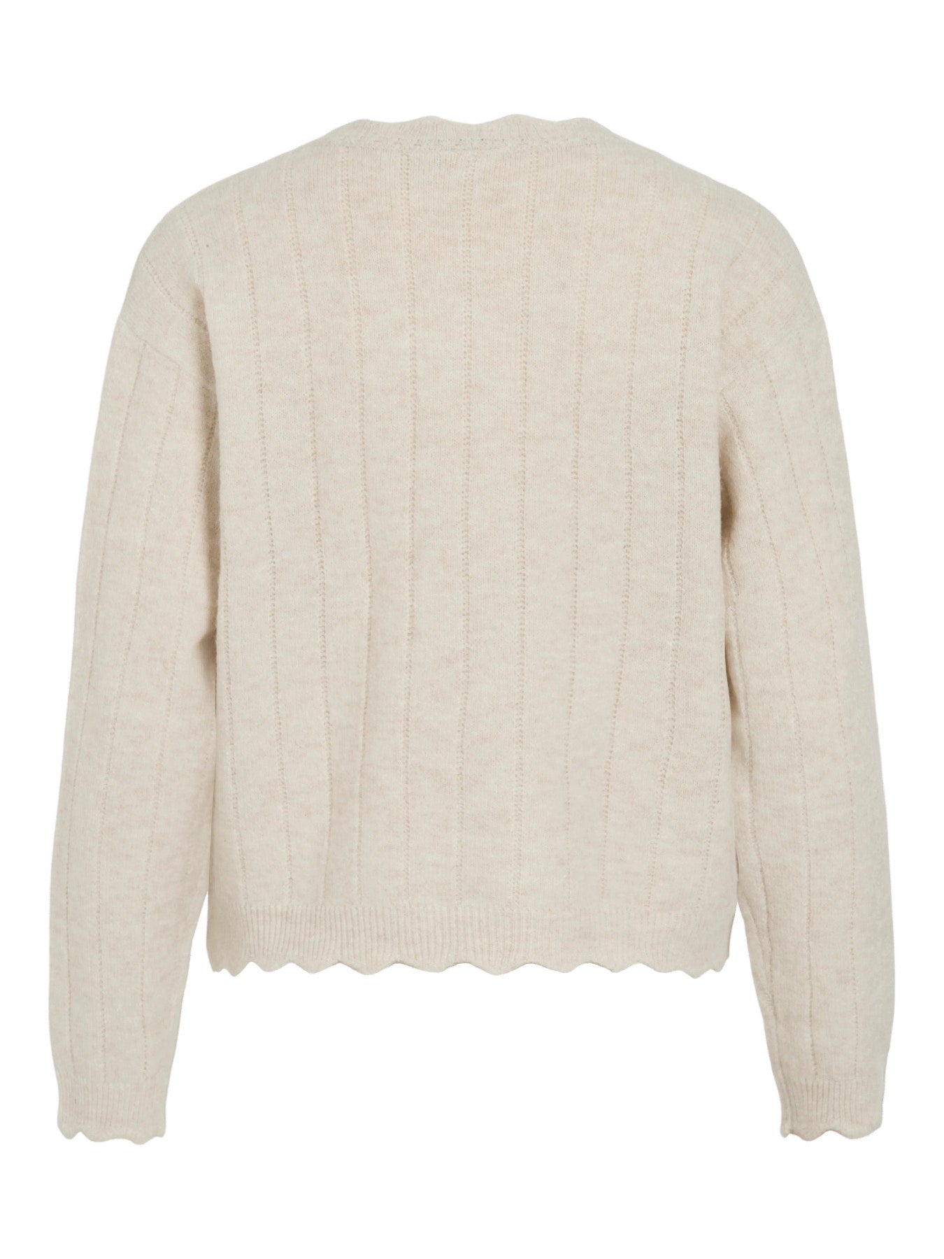 Vila Strickjacke VIMARTI mit Rundhalsausschnitt in Birch Melange