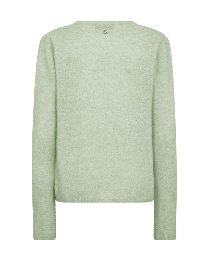 Mos Mosh MMMape Sophia V-Neck Knit in der Farbe Frosty Green