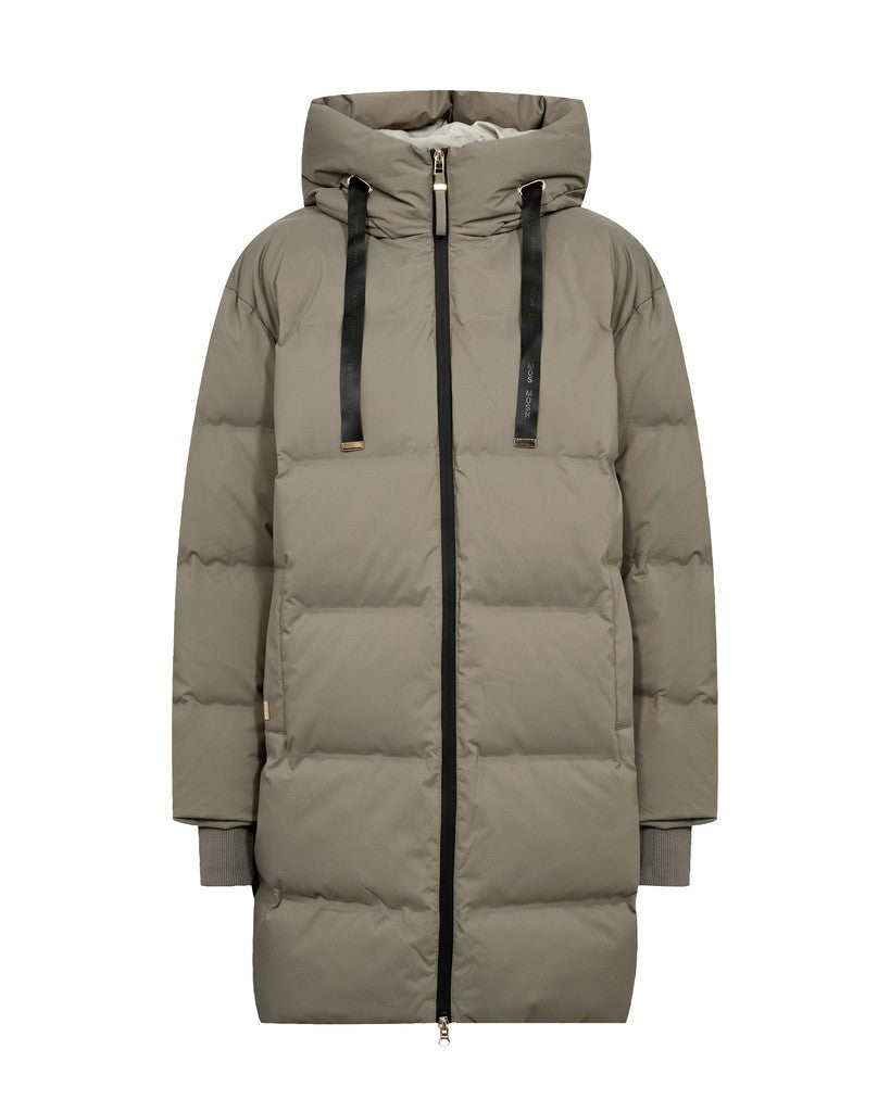 Mos Mosh Avon Hope Kapuzen-Steppjacke Staubiges Oliv