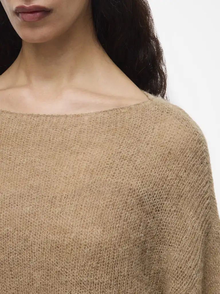 Rouge Edit Roubana O-Neck Knit Pullover Petrified Oak