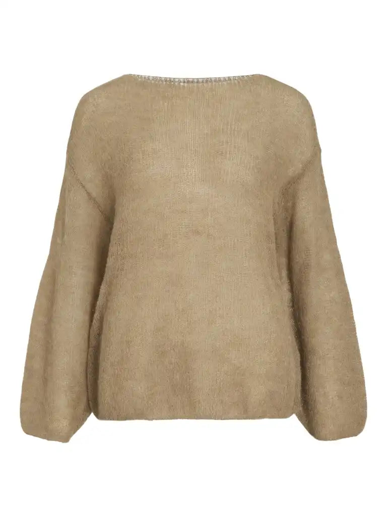 Rouge Edit Roubana O-Neck Knit Pullover Petrified Oak