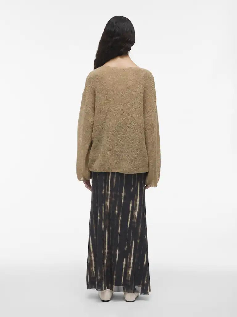 Rouge Edit Roubana O-Neck Knit Pullover Petrified Oak