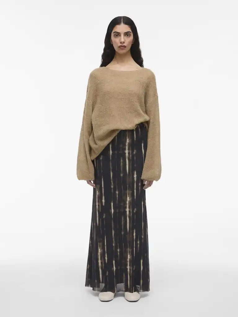 Rouge Edit Roubana O-Neck Knit Pullover Petrified Oak