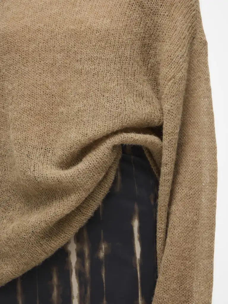 Rouge Edit Roubana O-Neck Knit Pullover Petrified Oak