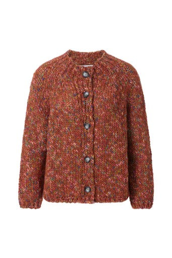 Rich & Royal Mehrfarbige Strickjacke in Urban Ember