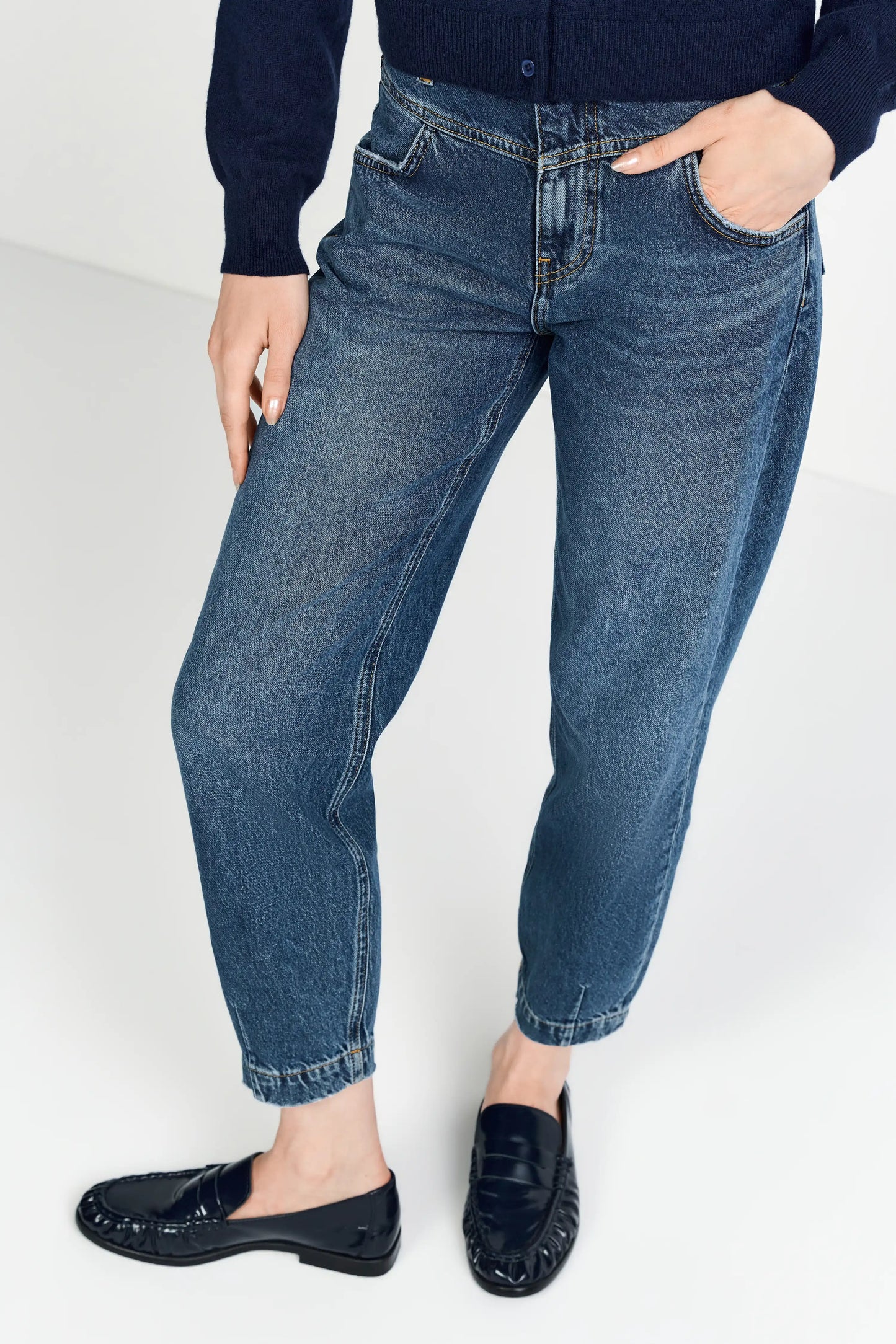 Rich Royal Slouchy Dark Blue Denim Jeans denim blue