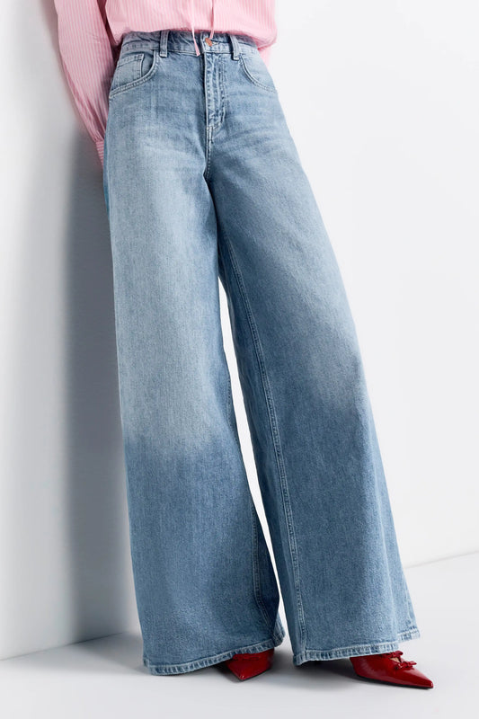 Rich and Royal Jeans Flare denim blue