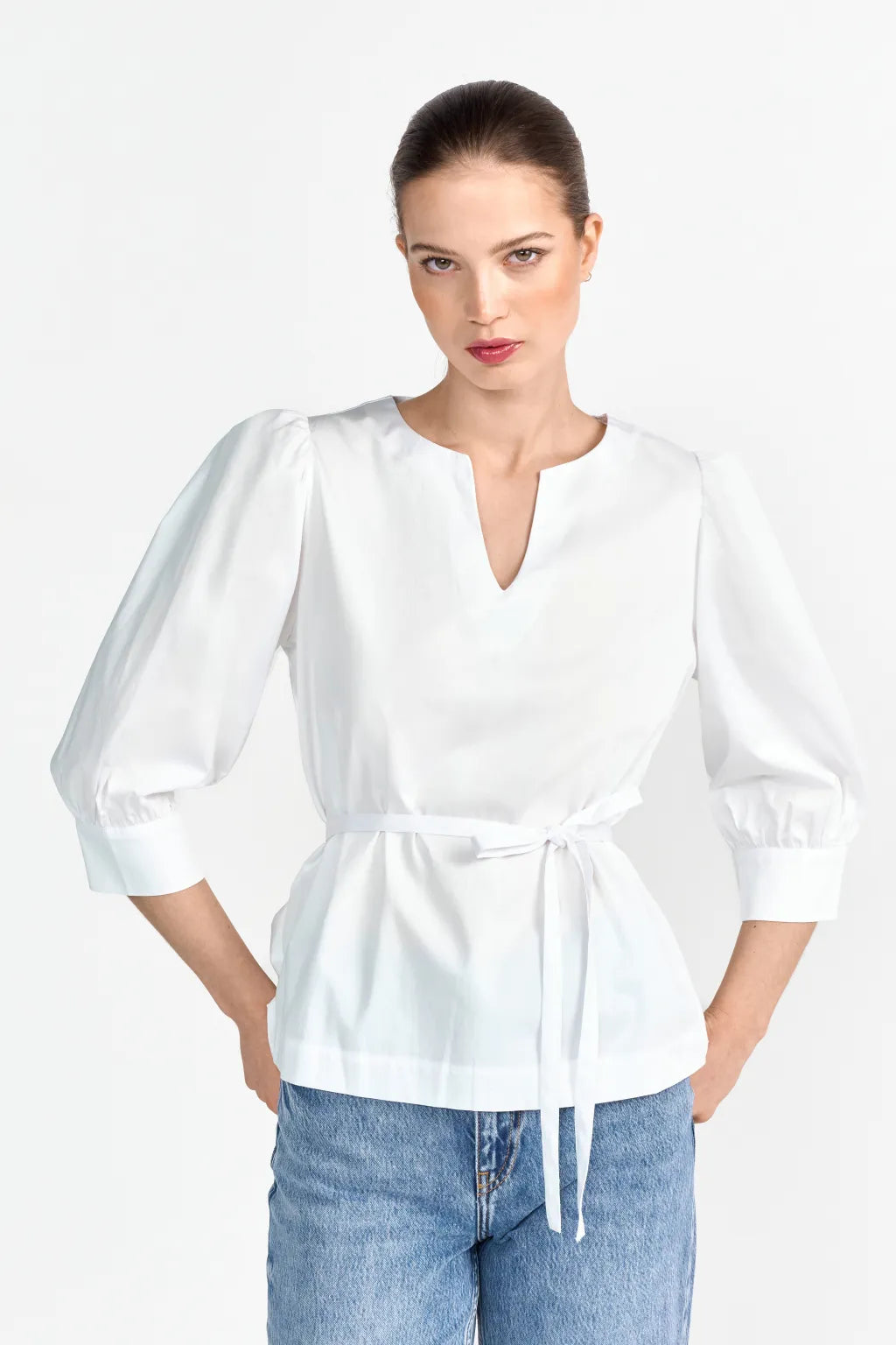 Rich & Royal Bluse mit Puffärmeln