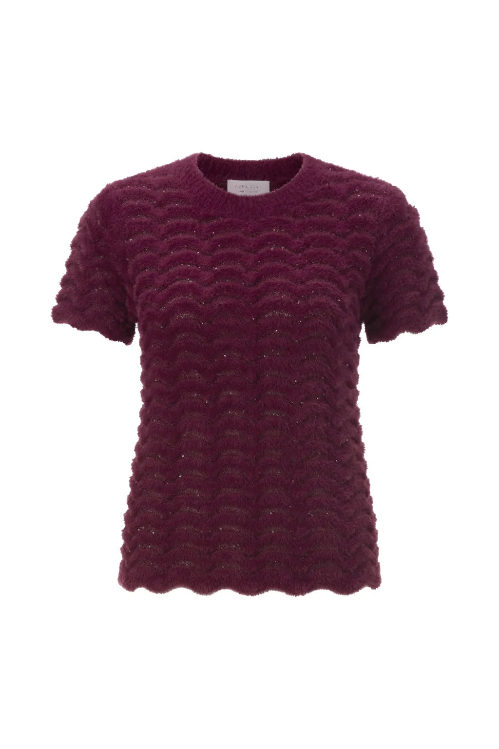 Rich & Royal Kurzarm-Pullover Ruby Glow