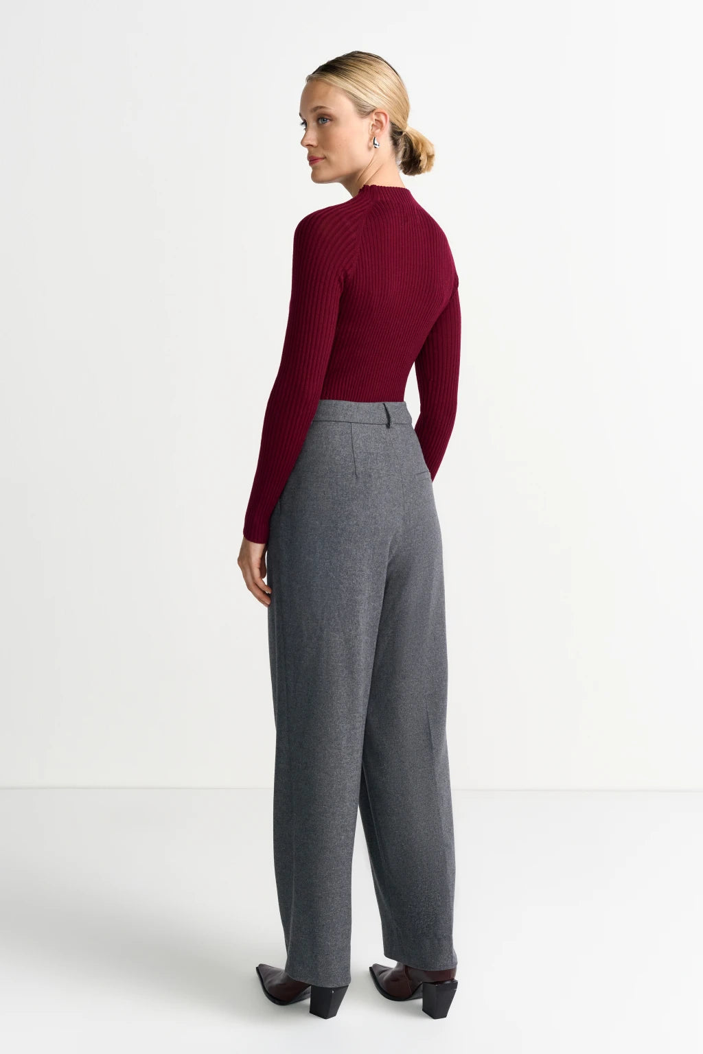 Rich & Royal Merino Rib Ruby Glow