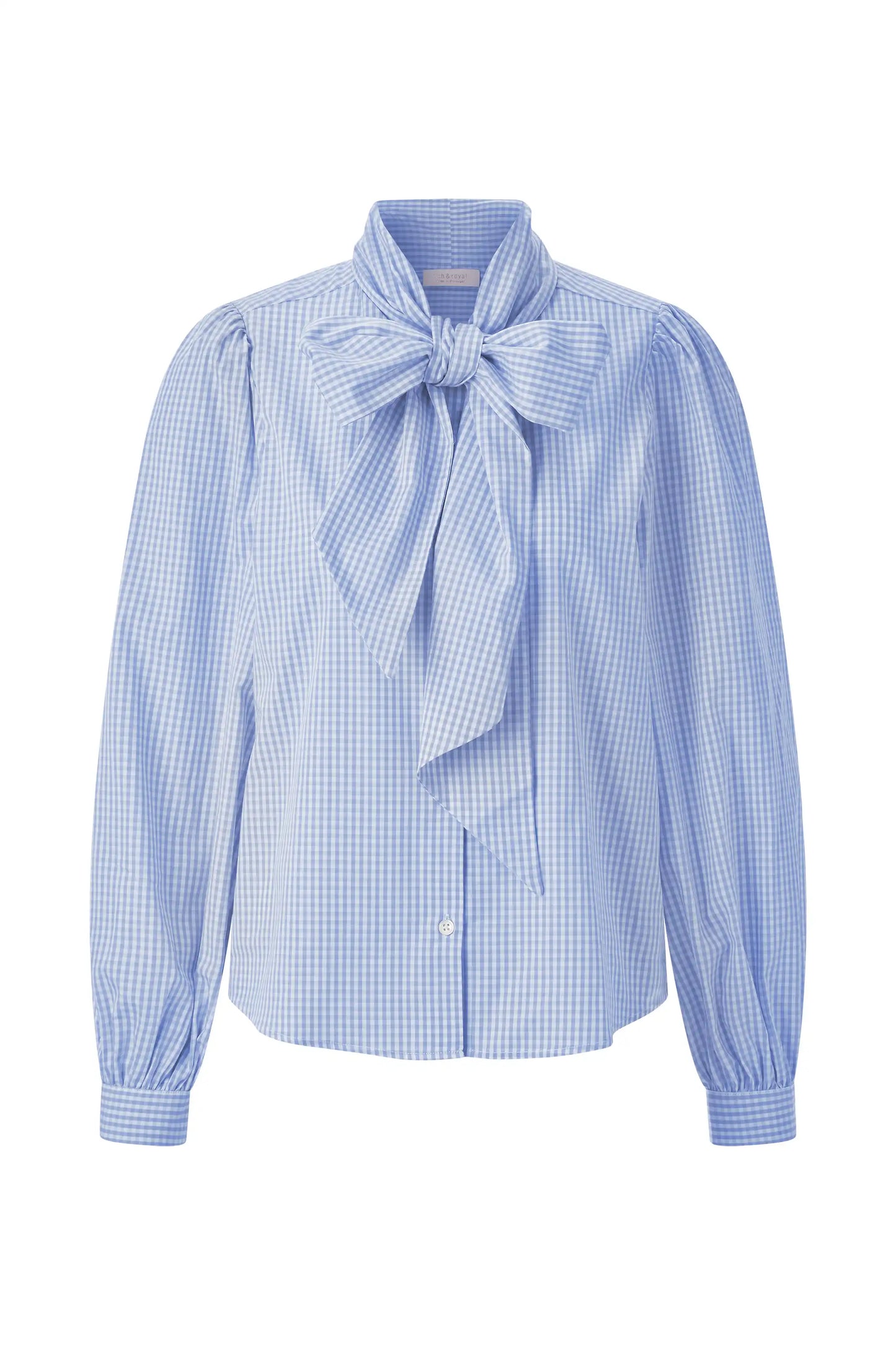 Rich & Royal Bluse mit Schleife in der Farbe Skyway Blue