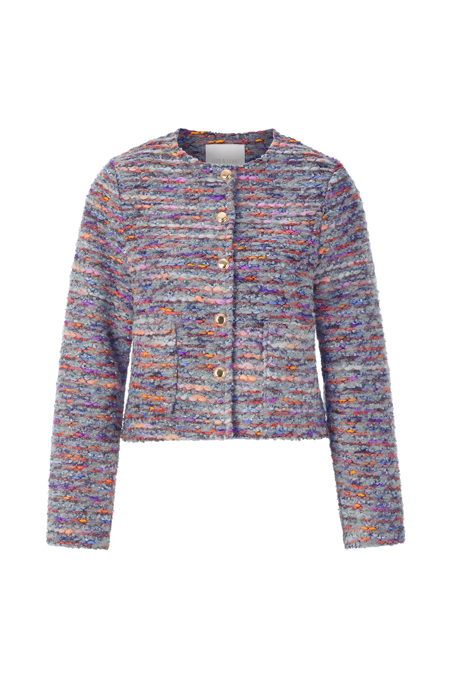 Rich & Royal Bouclé-Jacke Mehrfarbig