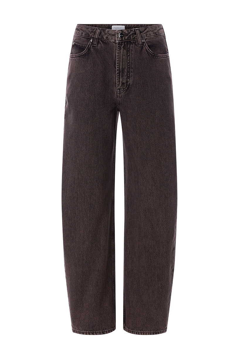 Rich & Royal Brown Long Barrel Jeans chocolate torte
