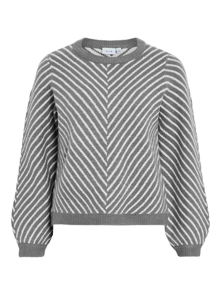 Vila Knit top Vikhaia in der Farbe Grau