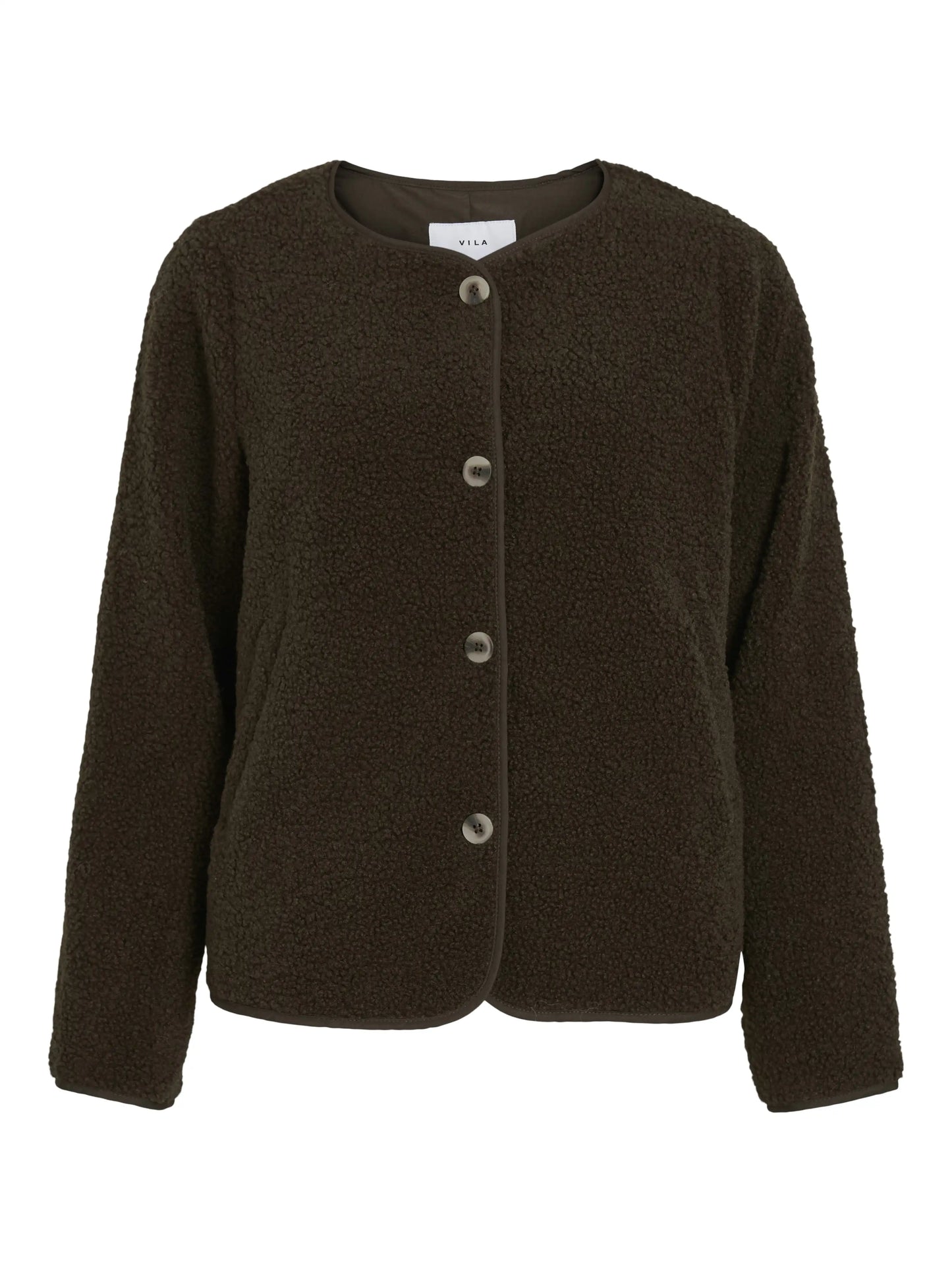 Vila Teddy-Jacke Viada in der Farbe Coffee Bean