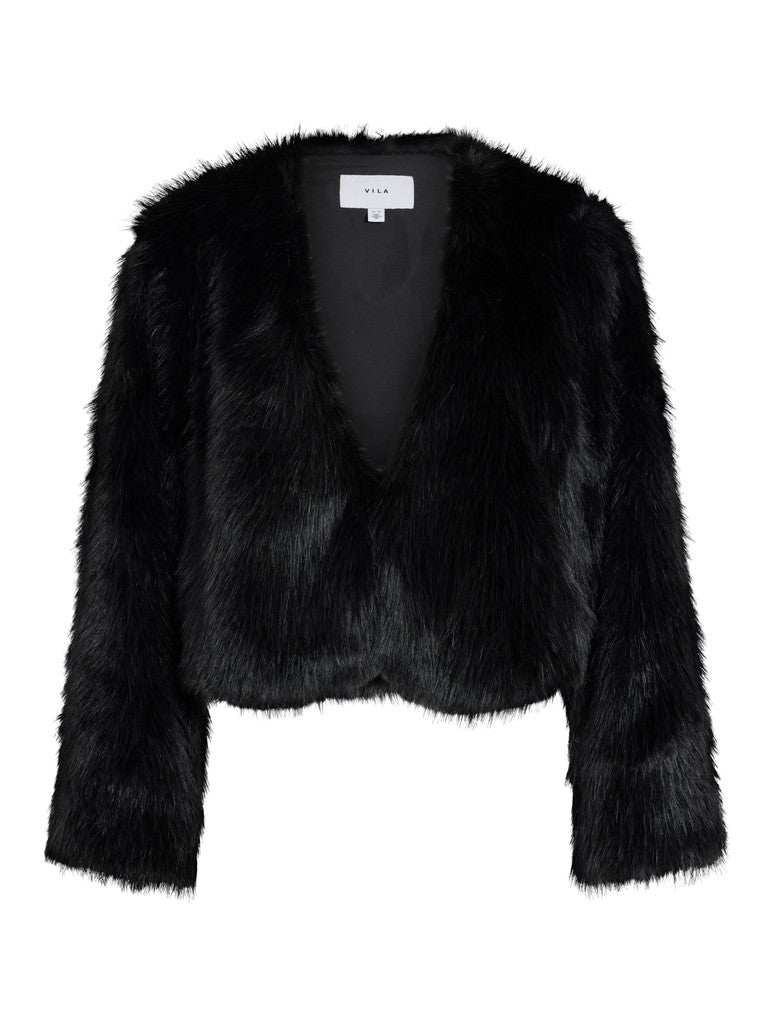 Vila Jacke Vipelly in Black Beauty