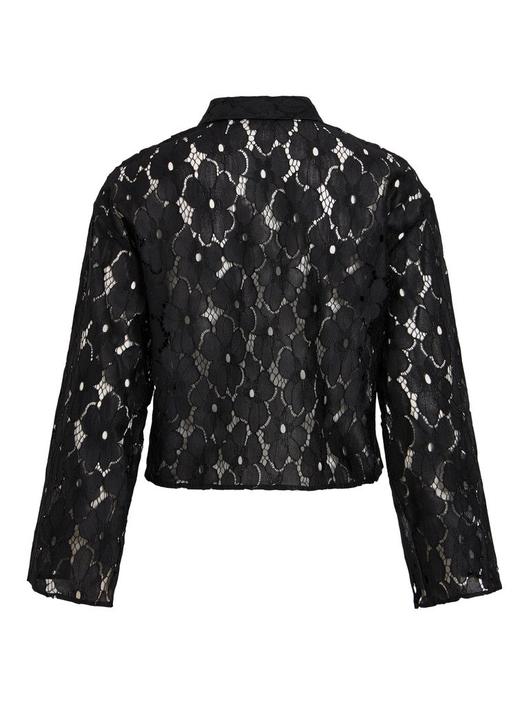 Vila Bluse Vitonato in Black Beauty