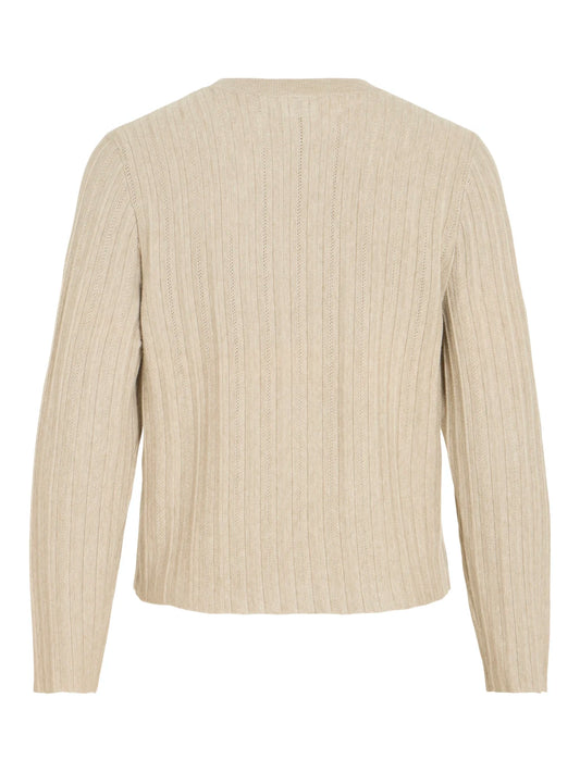 Vila Pullover Viaviva Natural Melange