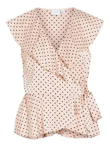 Vila Top Peach Whip Black Dots