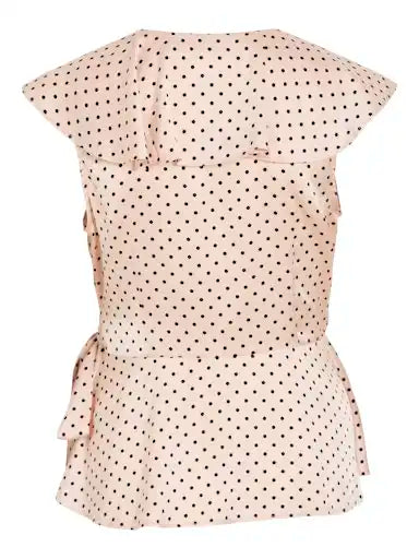 Vila Top Peach Whip Black Dots