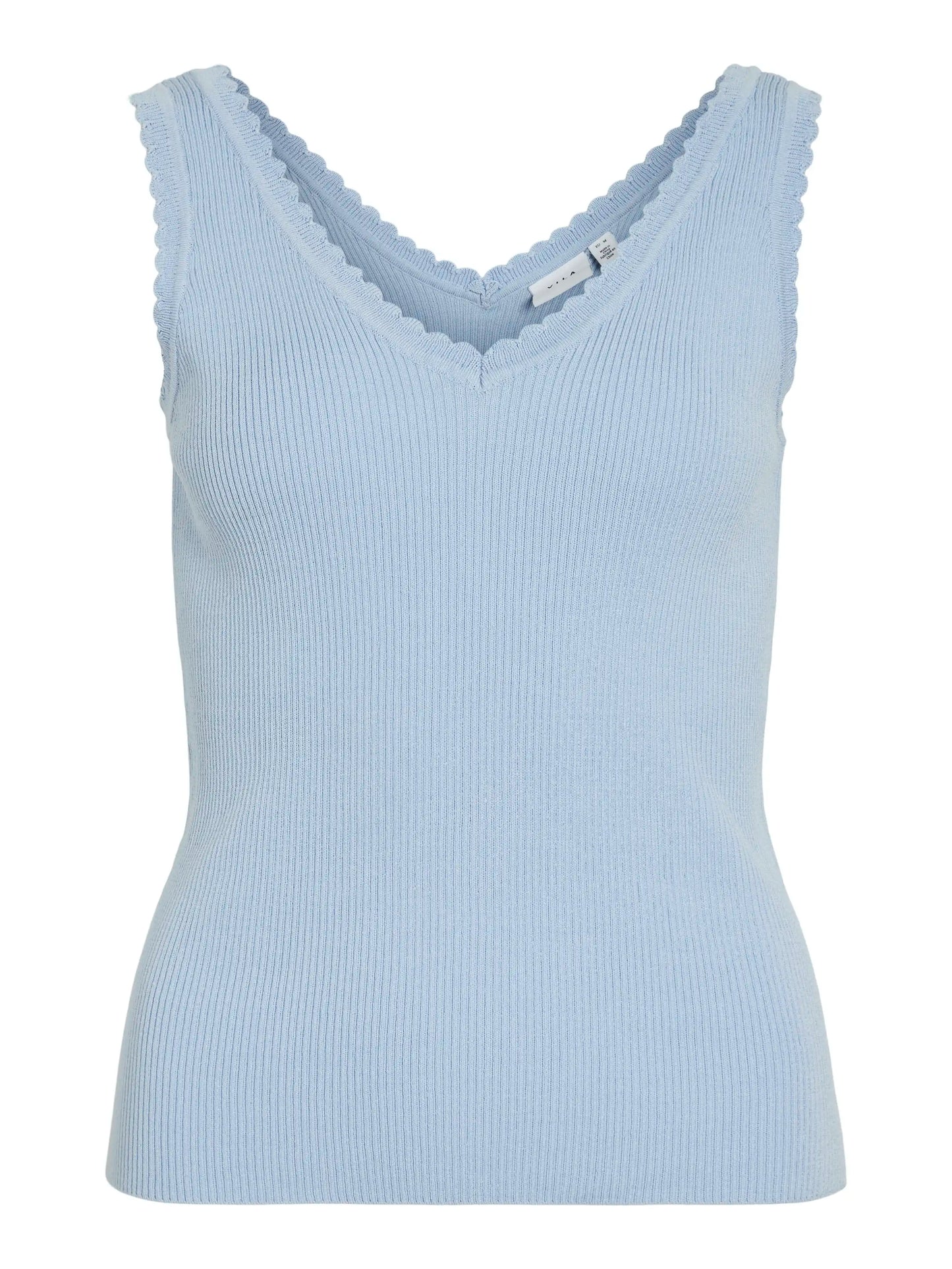 Vila Viesera V-Neck S/L RIB Knit Top