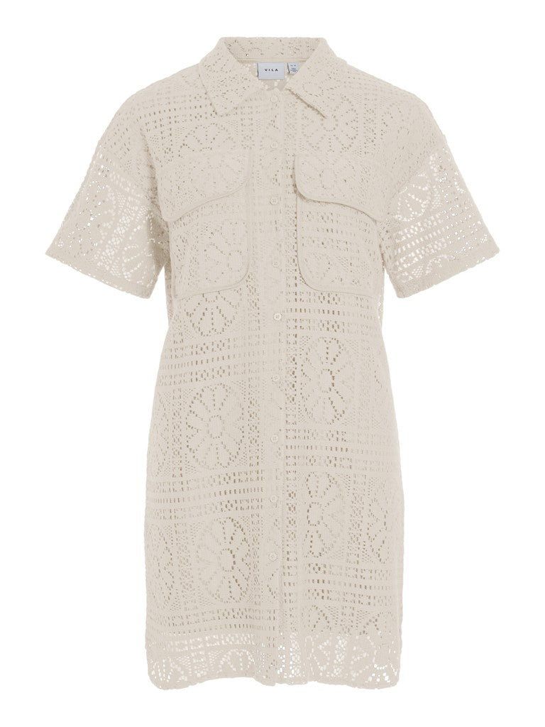Vila Kurzes Kleid VIMERINDA 2/4 DRESS/VOL Birch