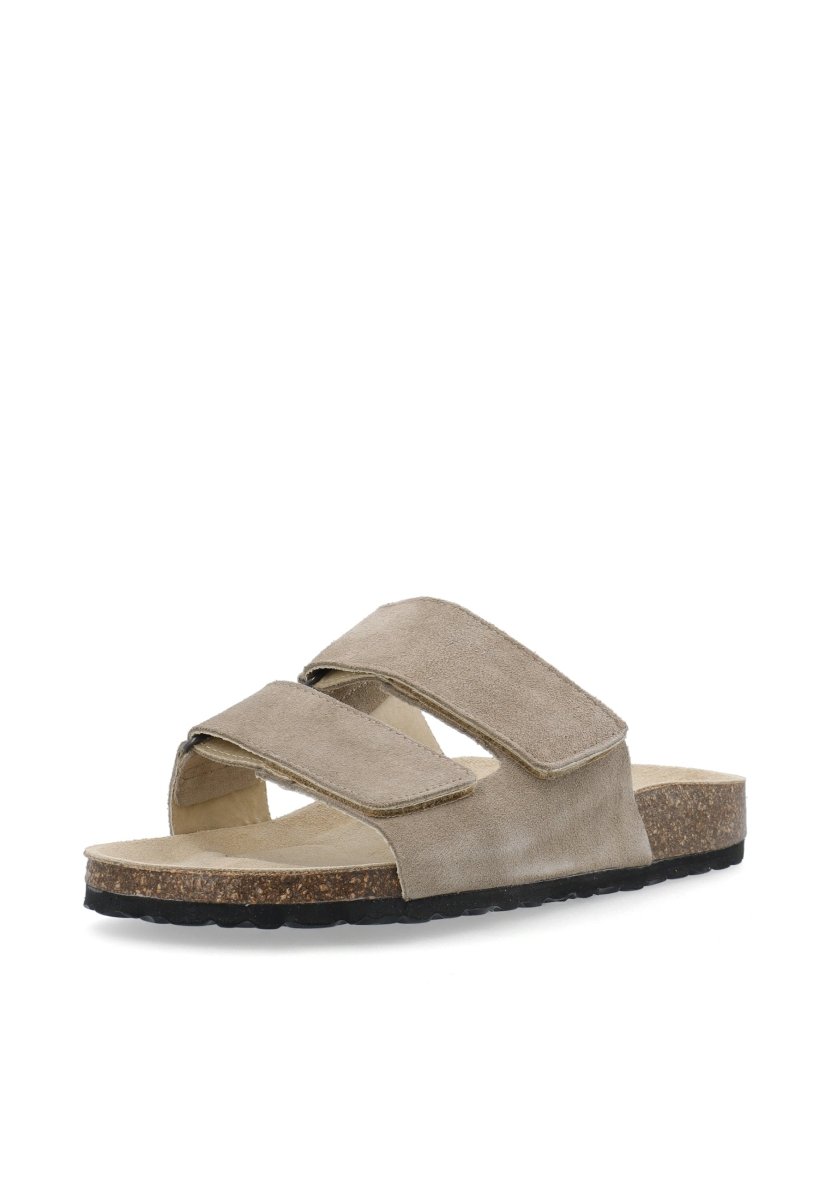 Bianco Herren Sandalen BIALORENZO Velcro Slide Suede in der Farbe Sand