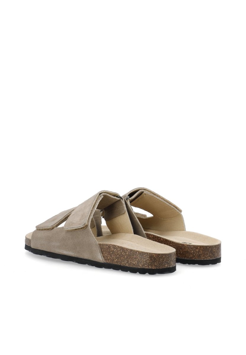 Bianco Herren Sandalen BIALORENZO Velcro Slide Suede in der Farbe Sand