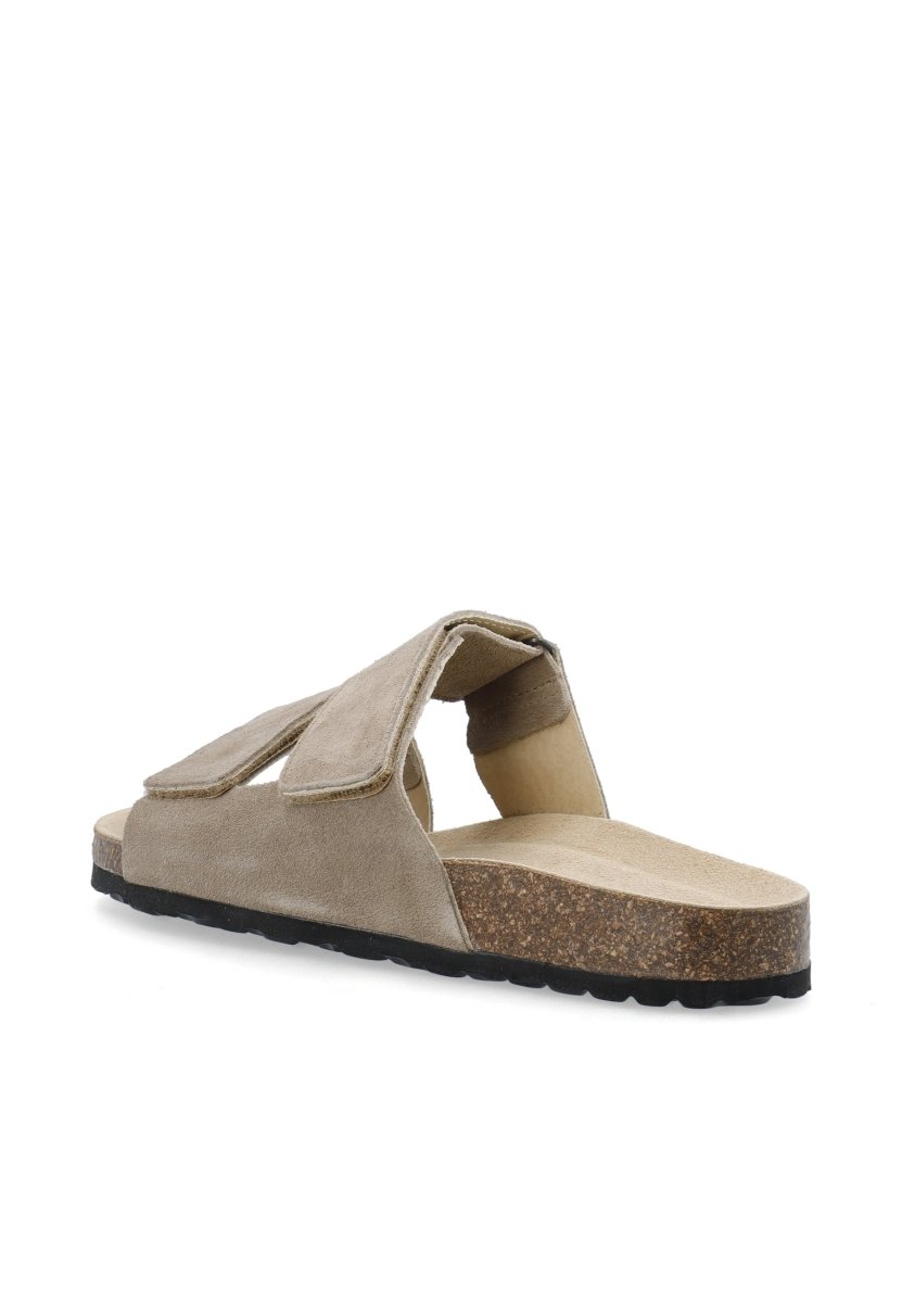 Bianco Herren Sandalen BIALORENZO Velcro Slide Suede in der Farbe Sand