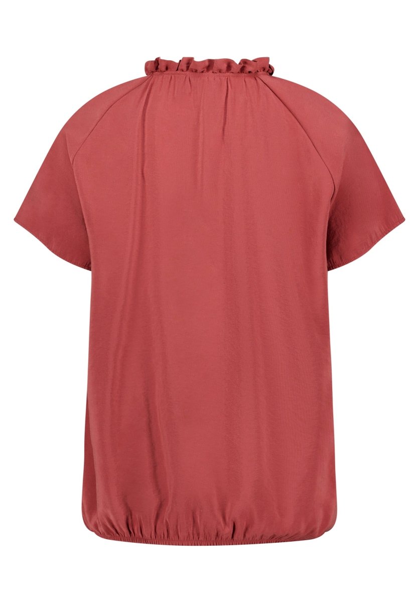 Cartoon Bluse Kurz 1/2 Arm in der Farbe Dunkel Rot